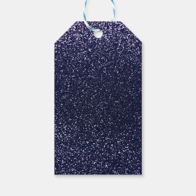 Navy blue glitter gift tags (Front)