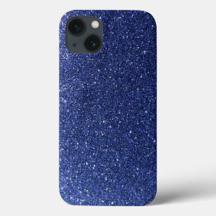 Navy Blue Glitter Ombre Sparkles Modern Girly Glam iPhone 13 Case