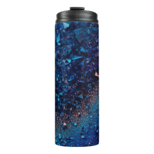 Navy Blue Glitter Thermal Tumbler 12oz