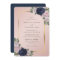 Navy Blue Gold Blush Pink Floral Wedding