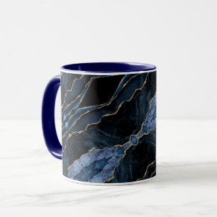 Navy Blue Gold Coffee Mug