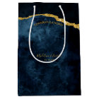Navy Blue Gold Foil Agate Wedding Congratulations