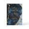 Navy Blue & Gold Foil Agate Wedding Invitations