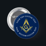 Navy Blue Gold Masonic Buttons | Freemason Pins<br><div class="desc">A classy navy blue and gold square and compass masonic button that you can personalise with your own name, lodge, etc. The design features a modern gold square and compass freemasonry symbol. If you chose to customise the design further, you will discover that you can easily switch out the square...</div>