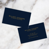 Navy Blue Gold Modern Minimal Professional