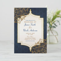 Navy Blue & Gold Moroccan Arabian Nights Wedding