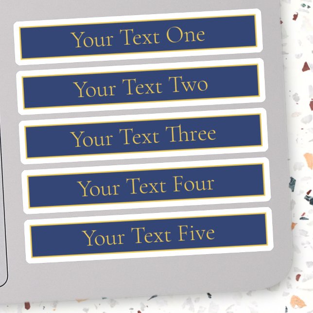 Navy Blue & Gold Name Surname or Business  (Creator Uploaded)