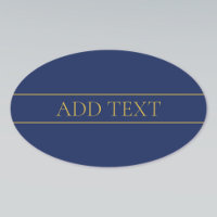 Navy Blue & Gold Name Surname or Business