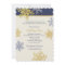 Navy Blue Gold Snowflake Winter Christmas Holiday