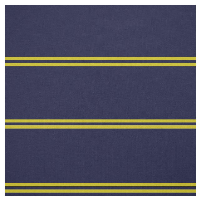 Navy blue, gold striped design fabric (Swatch)