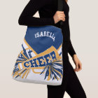 Navy Blue, Gold & White Cheerleader