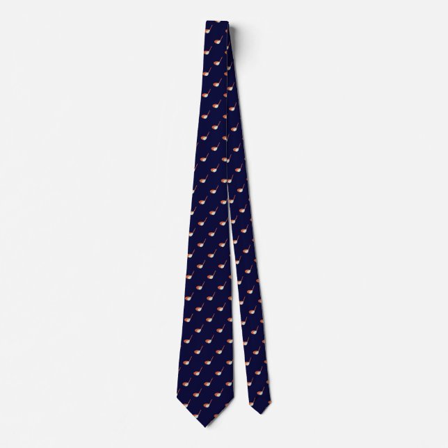Navy Blue Golf Men's Work, Graduation Gift for Him Tie (Front)