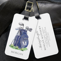 Navy Blue Golf Monogram