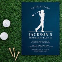 Navy Blue Golf Retirement Par-tee