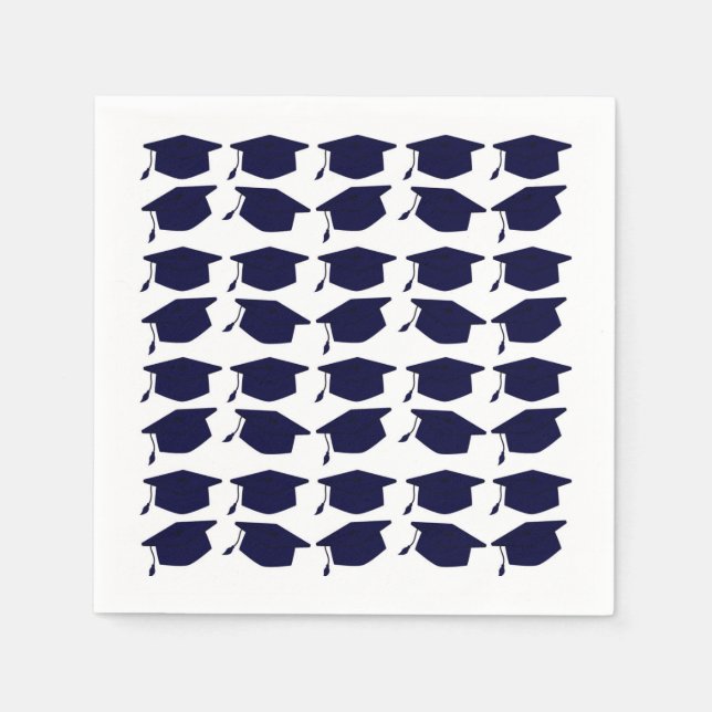 NAVY BLUE GRADUATION PAPER NAPKINS (Front)
