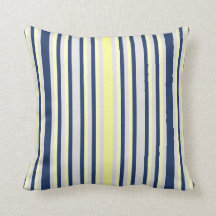Navy Blue, Gray and Yellow Striped
