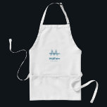 Navy blue groomsman name letter date masculine per standard apron<br><div class="desc">design</div>