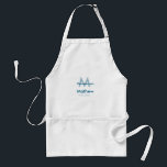 Navy blue groomsman name letter date masculine per standard apron<br><div class="desc">design</div>