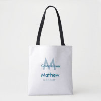 Navy blue groomsman name letter date masculine per