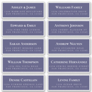 Navy Blue Guest Address Labels ORDER 6" or 8"!