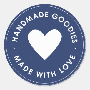 Navy Blue Handmade Goodies Sticker