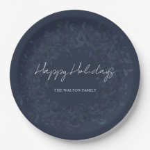 Navy Blue Happy Holidays