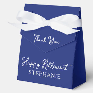 Navy Blue Happy Retirement Thank You Favour Box