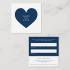 Navy Blue Heart Minimalist Share the Love Business