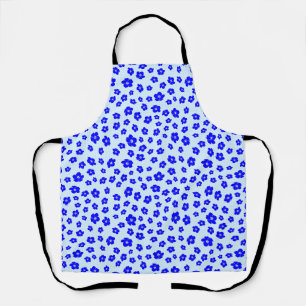 Navy Blue Hibiscus Floral Apron