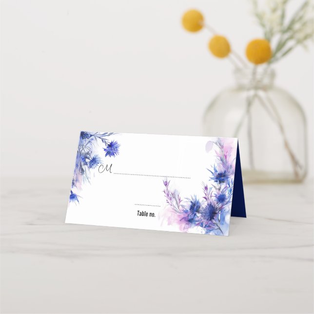 Navy blue inside 💙Cornflower Reverie  Place Card (Front)