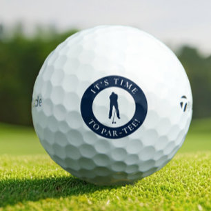 Navy Blue It’s Time to Par-Tee Funny Golfer Saying Golf Balls