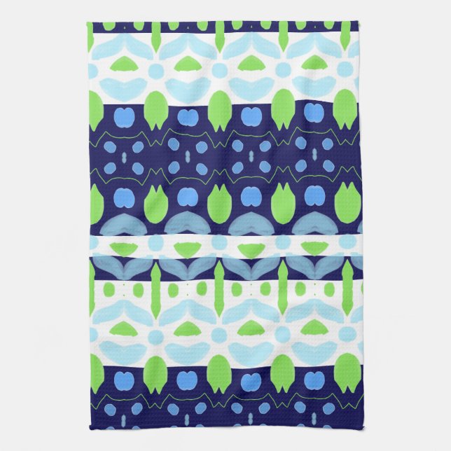 Navy Blue Kitchen Tea Towel (Vertical)