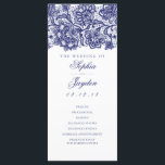 Navy Blue Lace Elegant White Wedding Programs<br><div class="desc">Navy and white,  elegant lace pattern wedding programs</div>