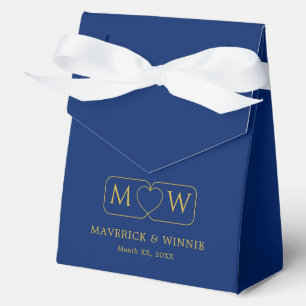 Navy Blue Large Tent Favour Box for Weddings