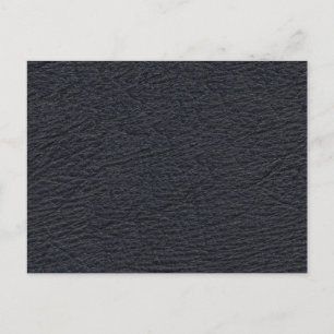Navy Blue Leather Texture Postcard