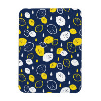 Navy Blue Lemon Art – Refreshing Citrus Design