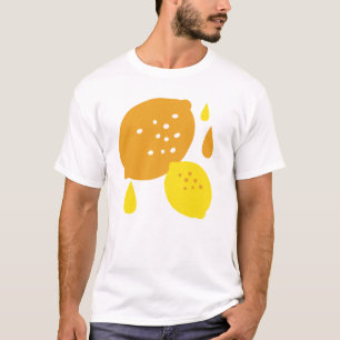  Navy Blue Lemon Art – Refreshing Citrus Design T-Shirt