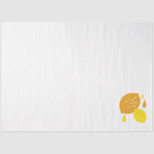 Navy Blue Lemon Art – Refreshing Citrus Design Tissue Paper