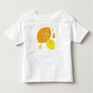 Navy Blue Lemon Art – Refreshing Citrus Design Toddler T-Shirt