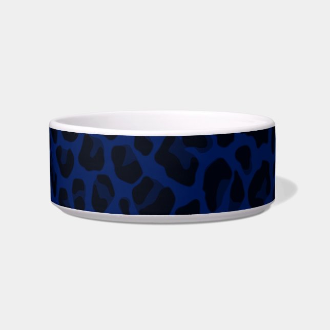 Navy blue leopard print bowl (Right)