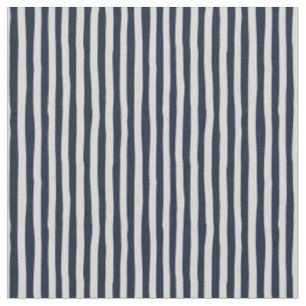Navy Blue & Light Gray Wonky Stripes Fabric