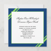 Navy Blue Lime Green Stripes Post Wedding
