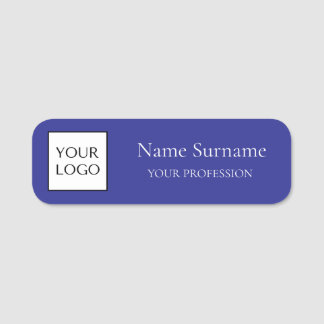 Navy Blue Logo Promotional  Name Tag