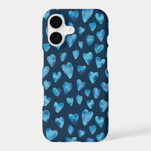 Navy Blue Love Heart pattern