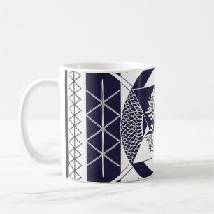 Navy Blue Mandala Coffee Mug
