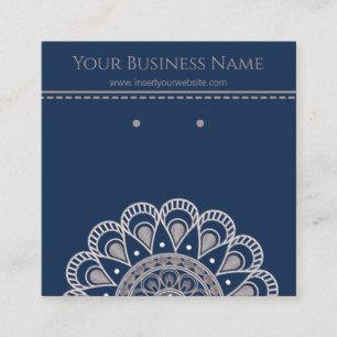 Navy Blue Mandala Earring Display Cards