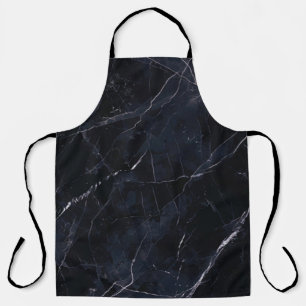 Navy blue marble: stone texture. apron
