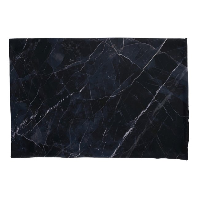 Navy blue marble: stone texture. pillowcase (Front)