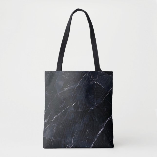 Navy blue marble: stone texture. tote bag (Front)