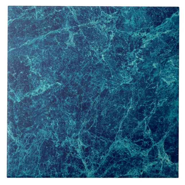 Navy Blue Marble Texture Ceramic Tile (Front)